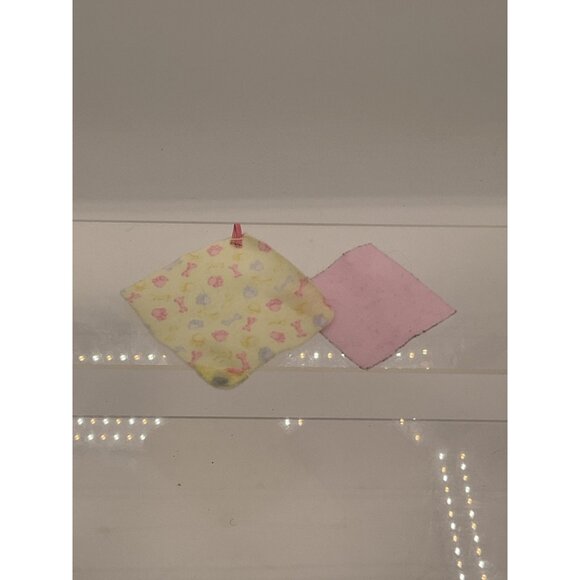 Miniature Baby Doll Blanket Set Yellow & Pink - Picture 1 of 2